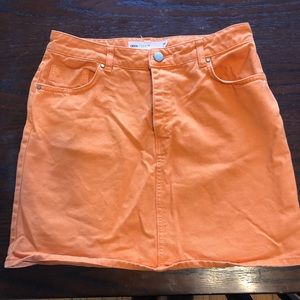 Orange ASOS mini skirt